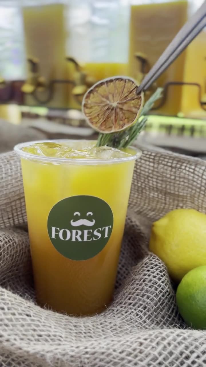 Kubek Forest z lemoniadą cytrynową i suszoną limonką